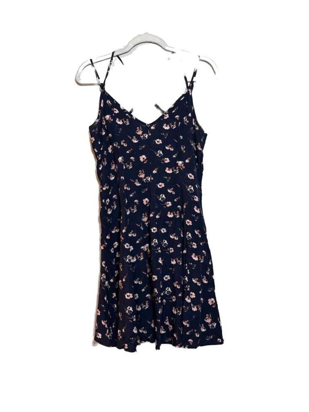 American Eagle Outfitters Navy Blue Floral Print Strappy Mini Dress